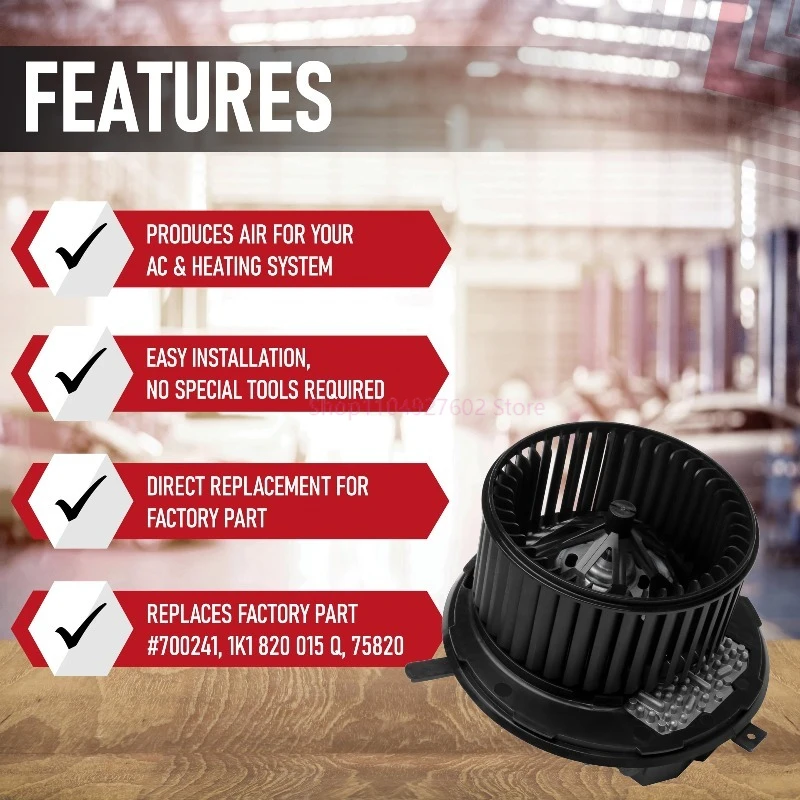 Motor de ventilador A/C para Audi A3 Q3 TT VW Golf V VI Passat Jetta Tiguan 1K1820015 1K1820015A 1K1820015C