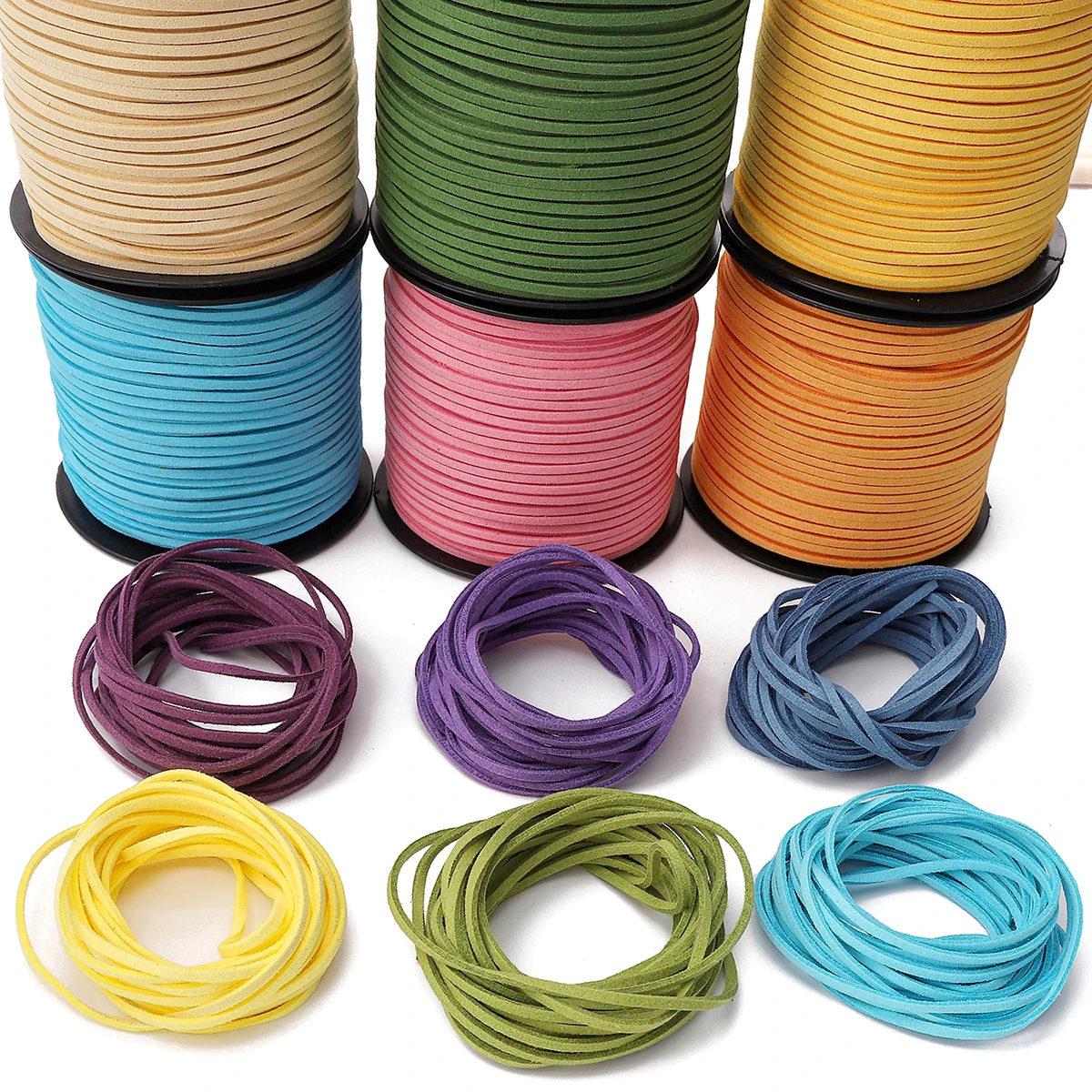 3mm Flat Double Sided Suede Cord for DIY Beading