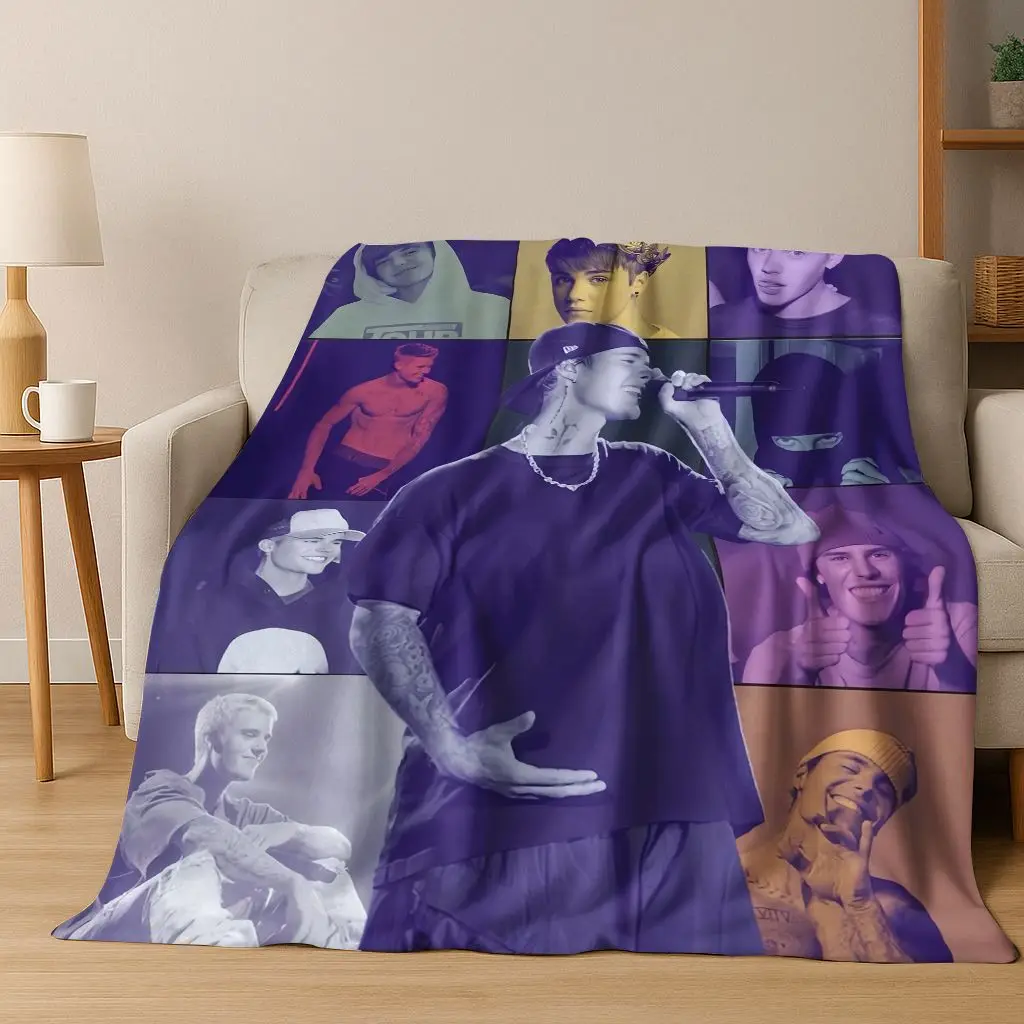 26 نمط جاستن بيبر JJ نجم المغني الفانيلا بطانية ، دافئة ومريحة لينة رمي بطانية للمنزل غرفة نوم غطاء أريكة تتحول لسرير طفل #5