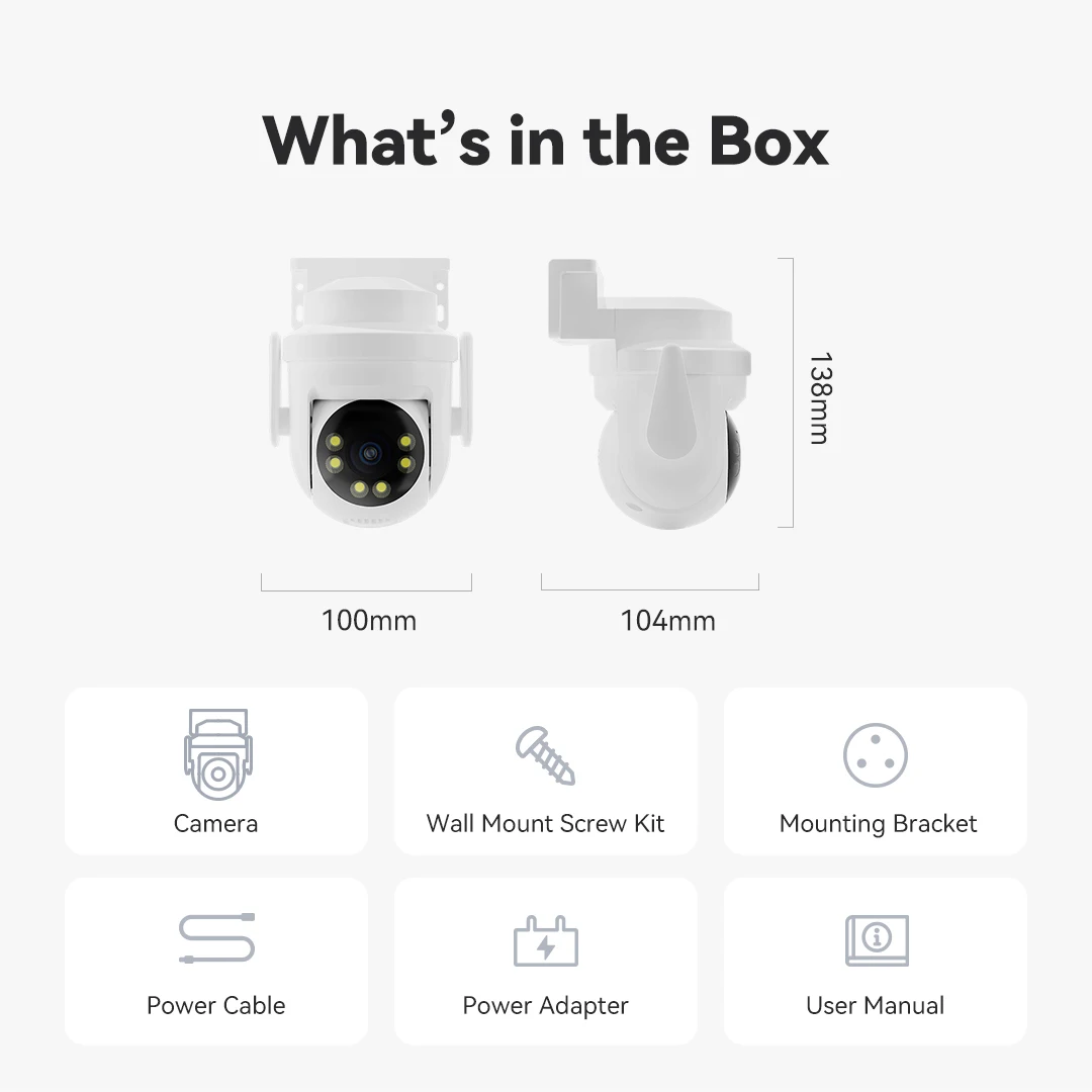 Yoosee B33-S AI Smart Security Outdoor WiFi6 Camera 2K 3MP HD Human Vehicle Fire Detection Two Way Talk Waterproof Night Vision