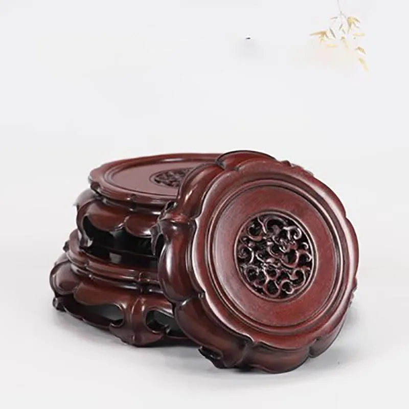 Circular Vase Base for Flower Pot, Bonsai, Jade, Stone, Buddha Statue, Smudge Branch, Wooden Tray, Incense Burner, Wooden Tray