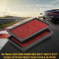 Para Benz C63 C204 W204 E63 W211 W212 S211 CLS63 C219 S63 W221 CL63 C216 6.3L M156 filtro de aire lavable deportivo de alto flujo 33-2405