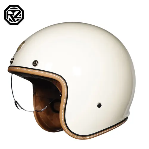 Imagen 2 del producto Casco de Motocicleta Retro Abierto 3/4 ORZ 301, Casco Ligero Tipo Jet para Adultos, Hombres y Mujeres, Aprobado por DOT