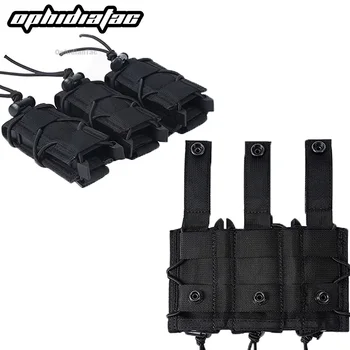 OPHIDIAN 1 pc Molle Pistol นิตยสาร Pouch Double Triple Stack นิตยสารสําหรับ 9 มม./.40 Calibre 45acp Glock S & W M&P, Sig 226/229 ฯลฯ