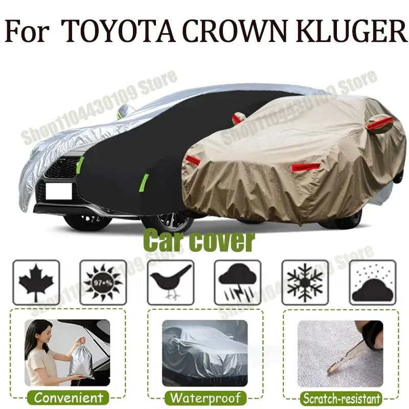 

For TOYOTA CROWN KLUGER Waterproof Car Cover Custom Duty SUN Waterproof All Weather Protection Outdoor