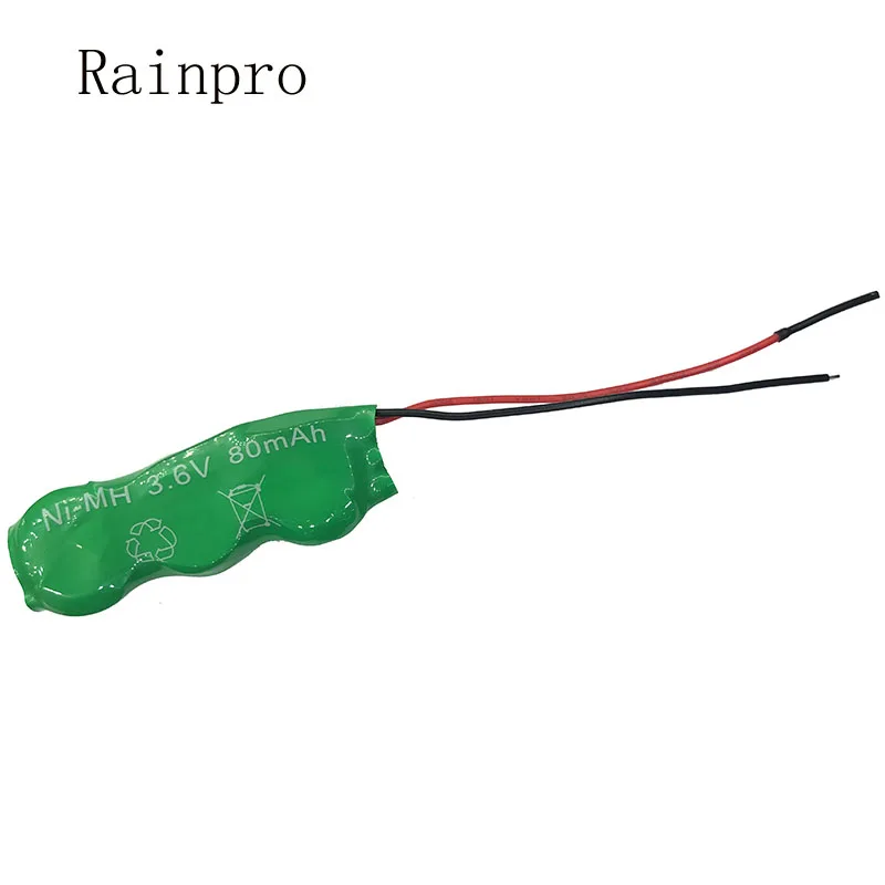 2 قطعة/الوحدة 3.6V 80MAH 60MAH متولى حسن زر نوع كامل سلسلة مزيج لحام ني MH بطارية 3.6V 60mah
