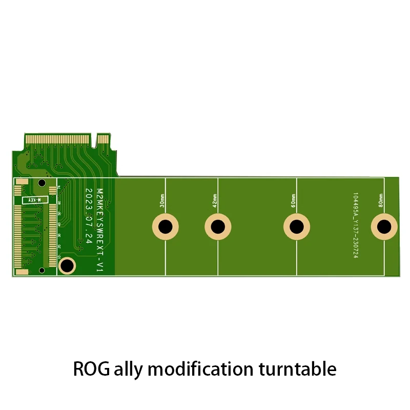 Custom Rogally Modified M2 Hard Disk Rogally Handheld Transfer Board 90 Degree M2 Adapter Card 4-Layer PCIE 4.0 Short W/Blocks