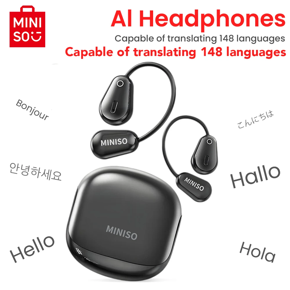 

Наушники-переводчики с искусственным интеллектом MINISO M97, Bluetooth-наушники-переводчики, беспроводные наушники с искусственным интеллектом, низкая задержка, качество звука HIFI с микрофоном