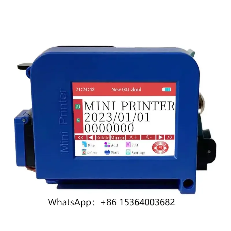 

12.7mm Inkjet Mini Printer Portable Mini Inkjet Printer Batch Coding Printer Wood Carton Paper Printing