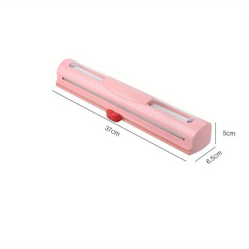 1pc Cling Film Cutter Dispenser, Magnetic Suction Type, Reusable Food Wrap Cutter, Plastic Wrap Dispenser With Slide Cutter