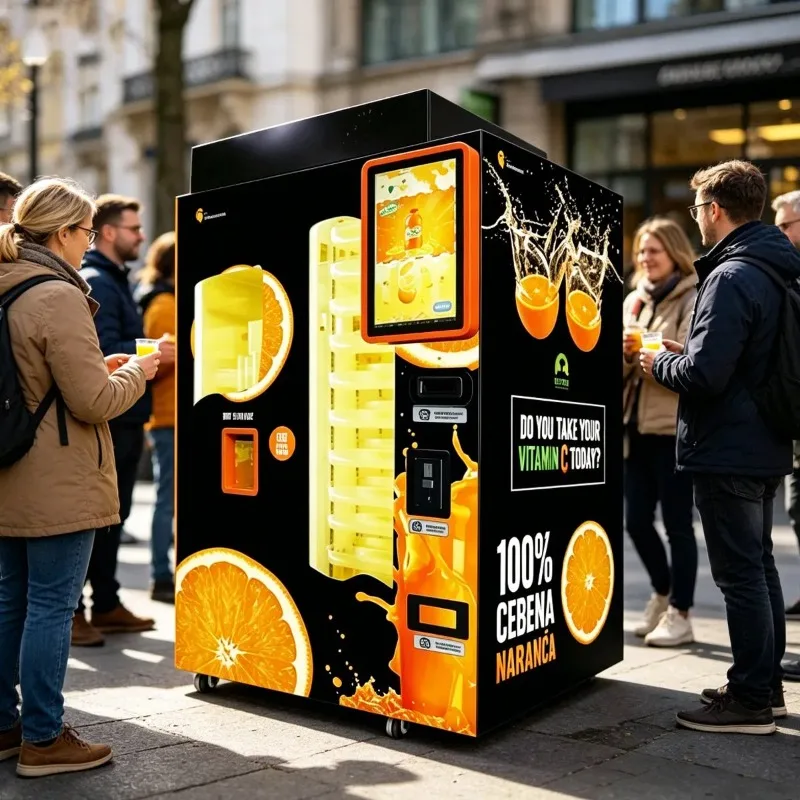 Premium Stainless Steel Orange Juice Vending Machine for Crowded Public Places