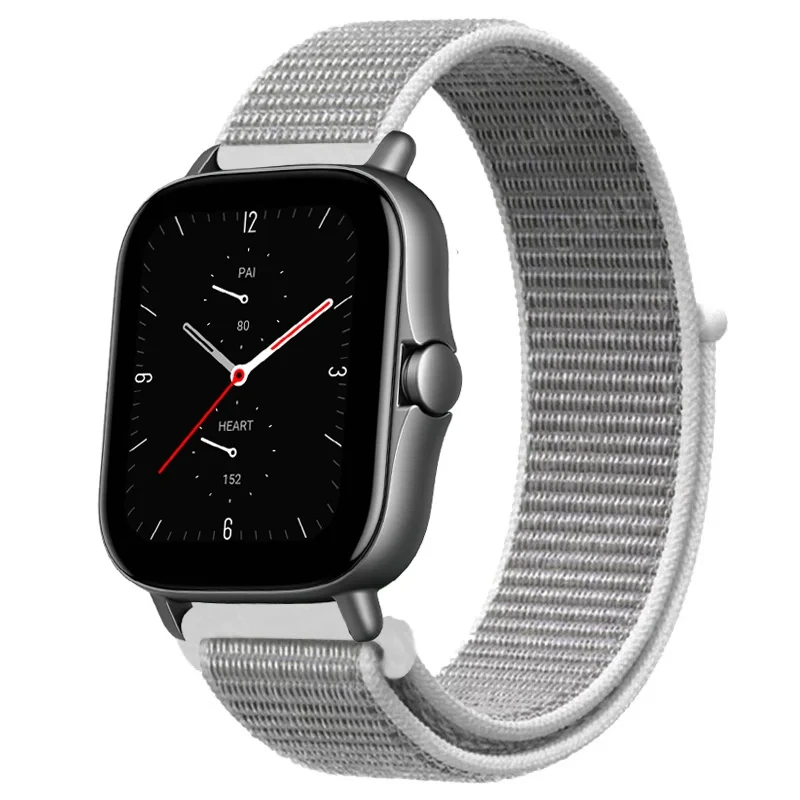 20mm/22mm Nylon Loop watch band For Amazfit GTS/4/2/2e/3/GTS2 Mini/GTR 4/3 pro/GTR2/2e/stratos 2/3 Bracelet Amazfit bip-u strap