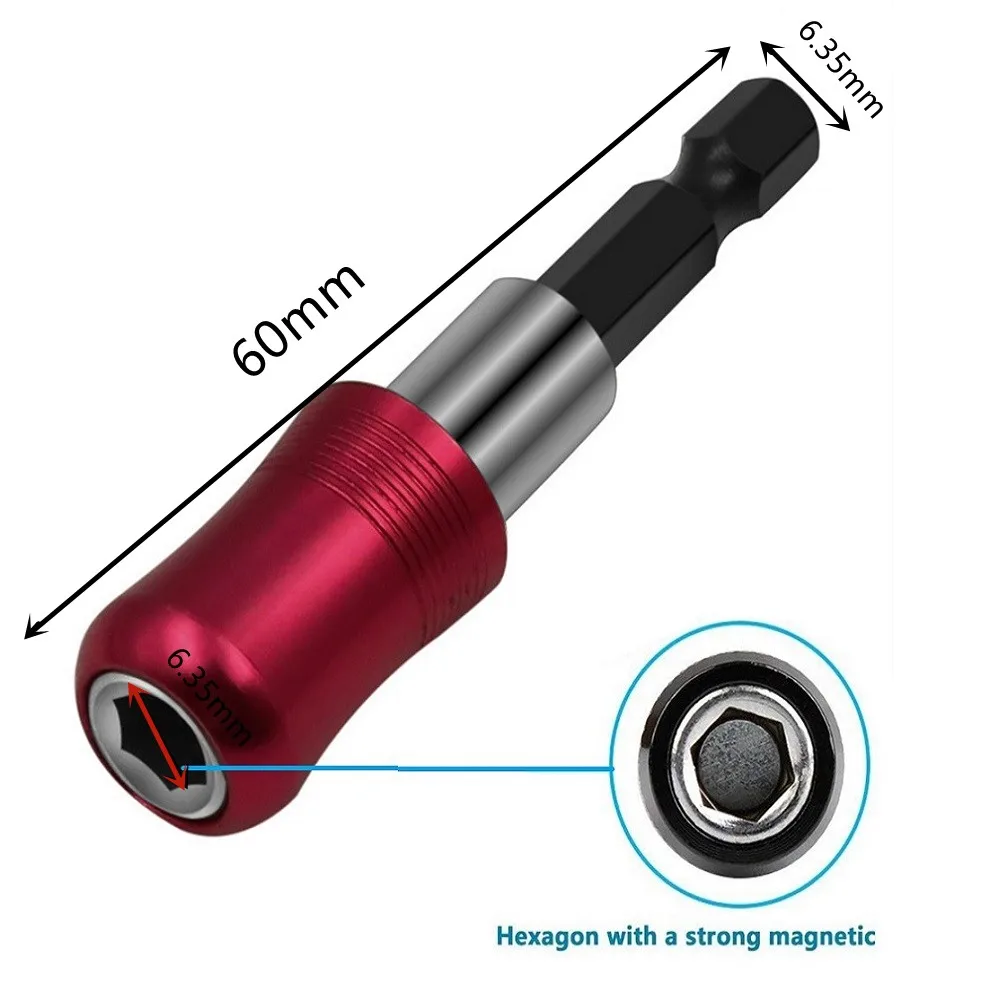 

Chrome Vanadium Steel Screwdriver Bit Extension Hex Holder Quick Change 1/4inch 6.35mm Bit Drill Adapter Newest