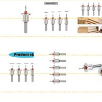 12PF 5Pcs Alloy Steel Adjustable Countersink Drill Bit Set for Precisions Woodworking