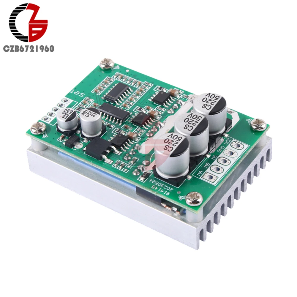 DC 12-36V 500W Brushless Motor Speed Controller Hall Free Motor Driver Board High Power Foward Reverse Speed Regulator Module