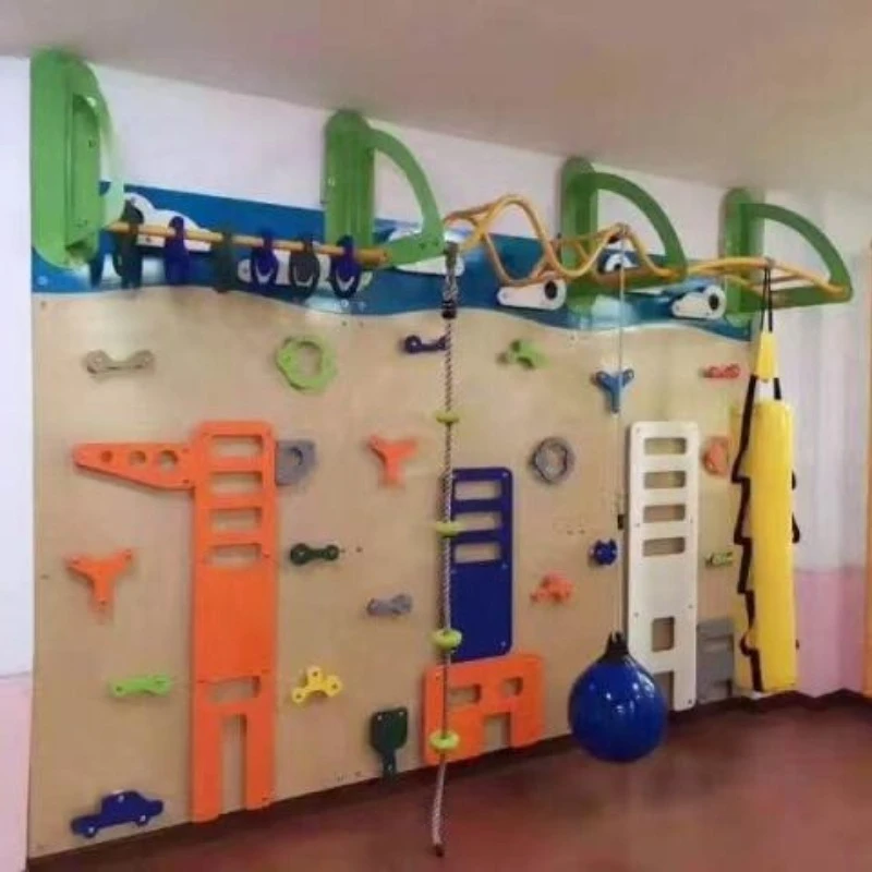 Wall Children's Sensory System Parent-child Early Education Room Wall Urban Scene Wooden Children's Climbing Rock
