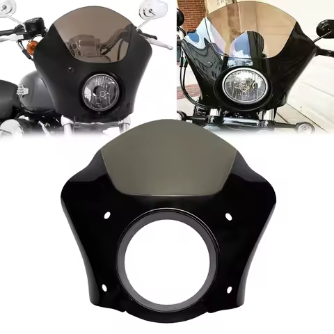 Motorcycle Gauntlet Headlight Fairing Windshield Mask Kit For Harley Sportster XL883 XL1200 72 Nightster 72 XL Dyna FXR