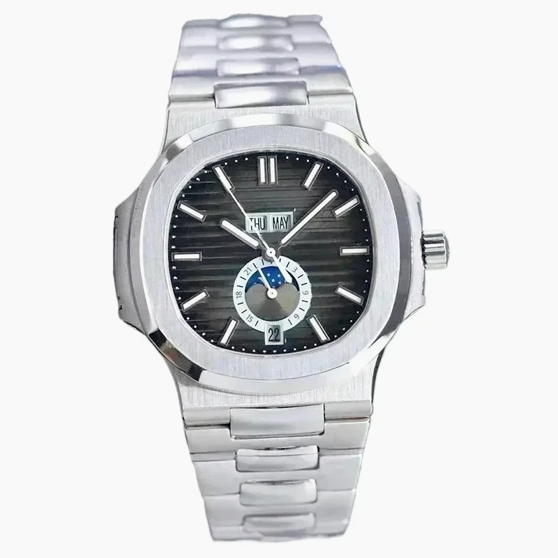 2026 Men Automatic Mechanical Watches Stainless Steel Moonphase Daydate Function