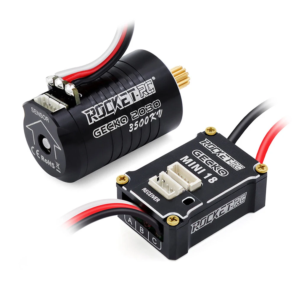 Rocket-RC Motor ESC Combo for TRX4M Upgrade RC Car 1/18 Scale Crawler Truck Parts 2030 Sensored Brushless