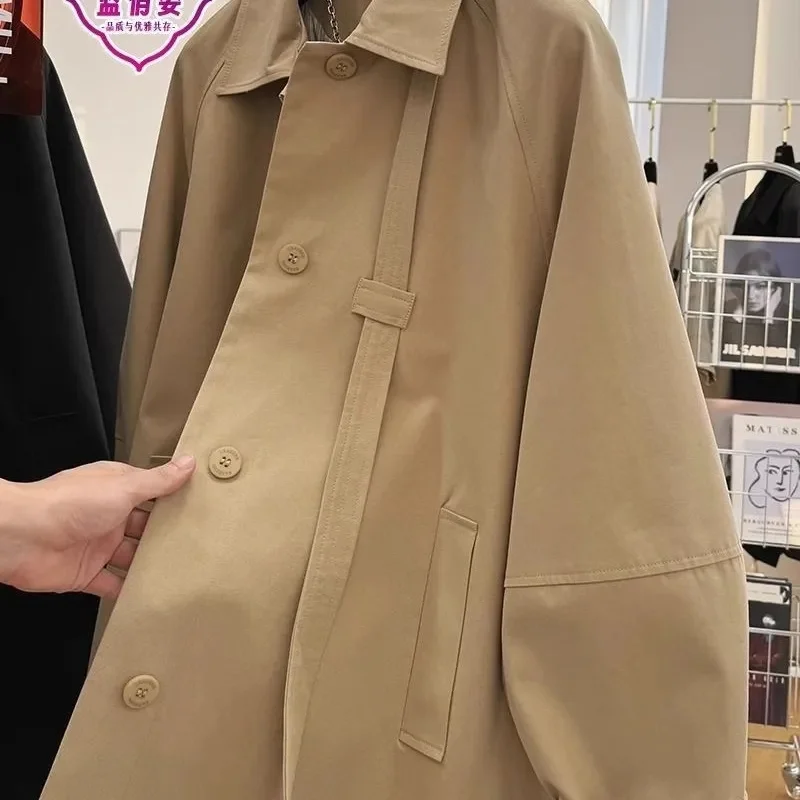 Female New Long Sleeves Trench Jacket Women Medium Long Styles Lined Outwear Spring Autumn Ladies Thin Style Windbreaker Coat