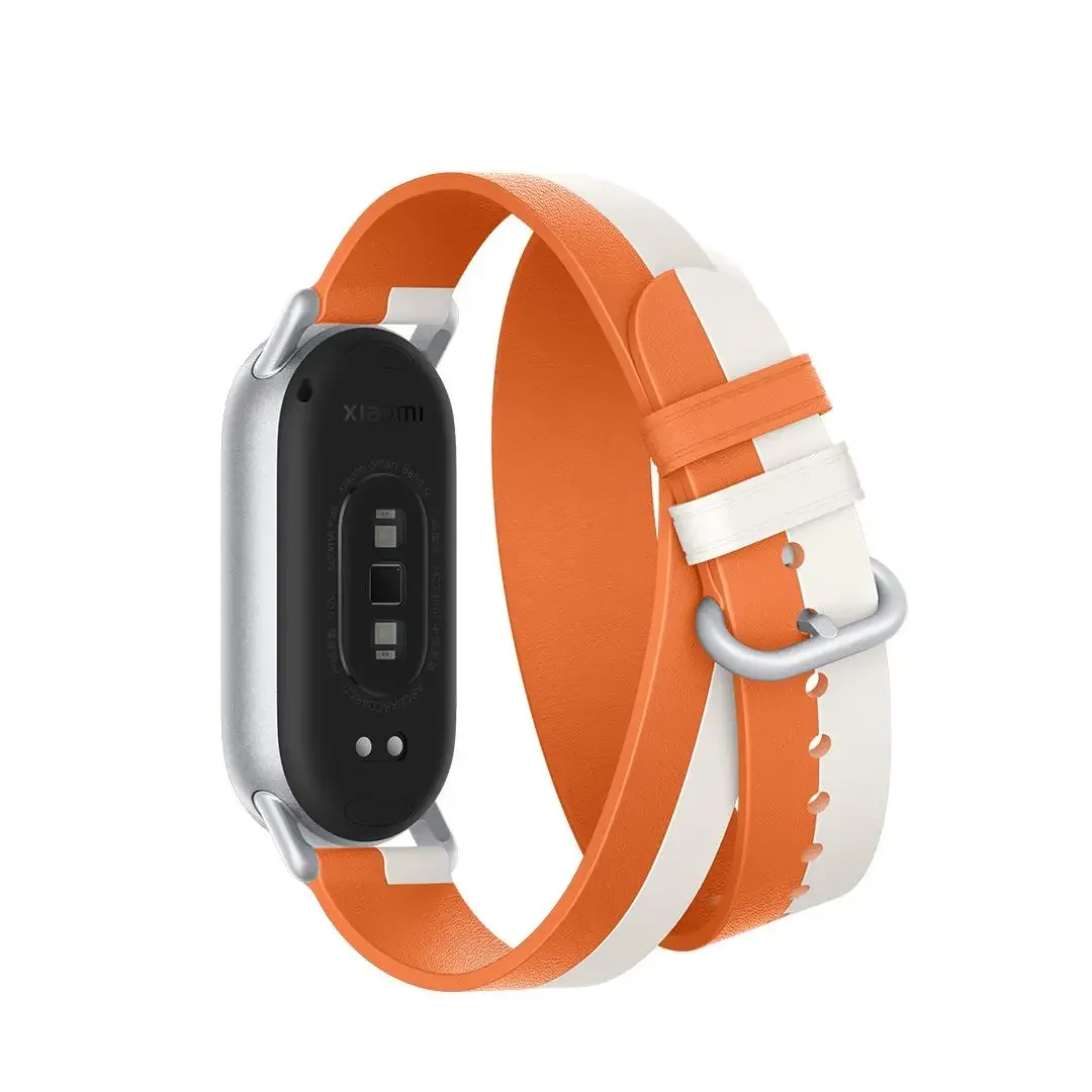 Correa de cuero para Xiaomi Mi Band 9, pulsera magnética de cuero tejido, brazalete hueco, colgante deportivo reemplazable, 100% Original, 2024