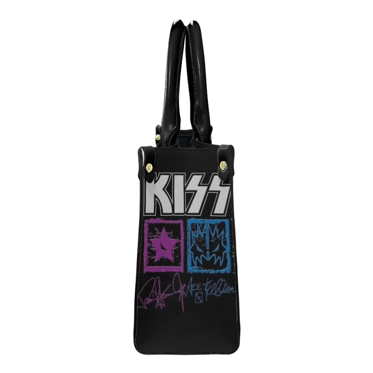 Elegante bolsa de mão elegante para senhoras, Rock Band Singer sacola de compras, padrão beijo, bolsa de ombro feminina, pendulares, novo, 2023