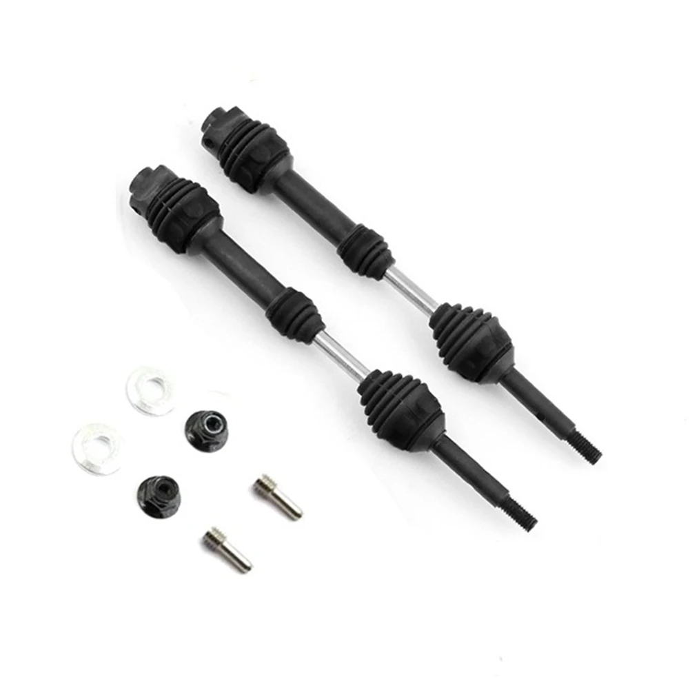 2Pcs Steel Rear Drive Shaft Driveshaft CVD 6852R for 1/10 Traxxas Slash VXL 4X4 2WD Rustler Hoss Stampede RC Car,Black