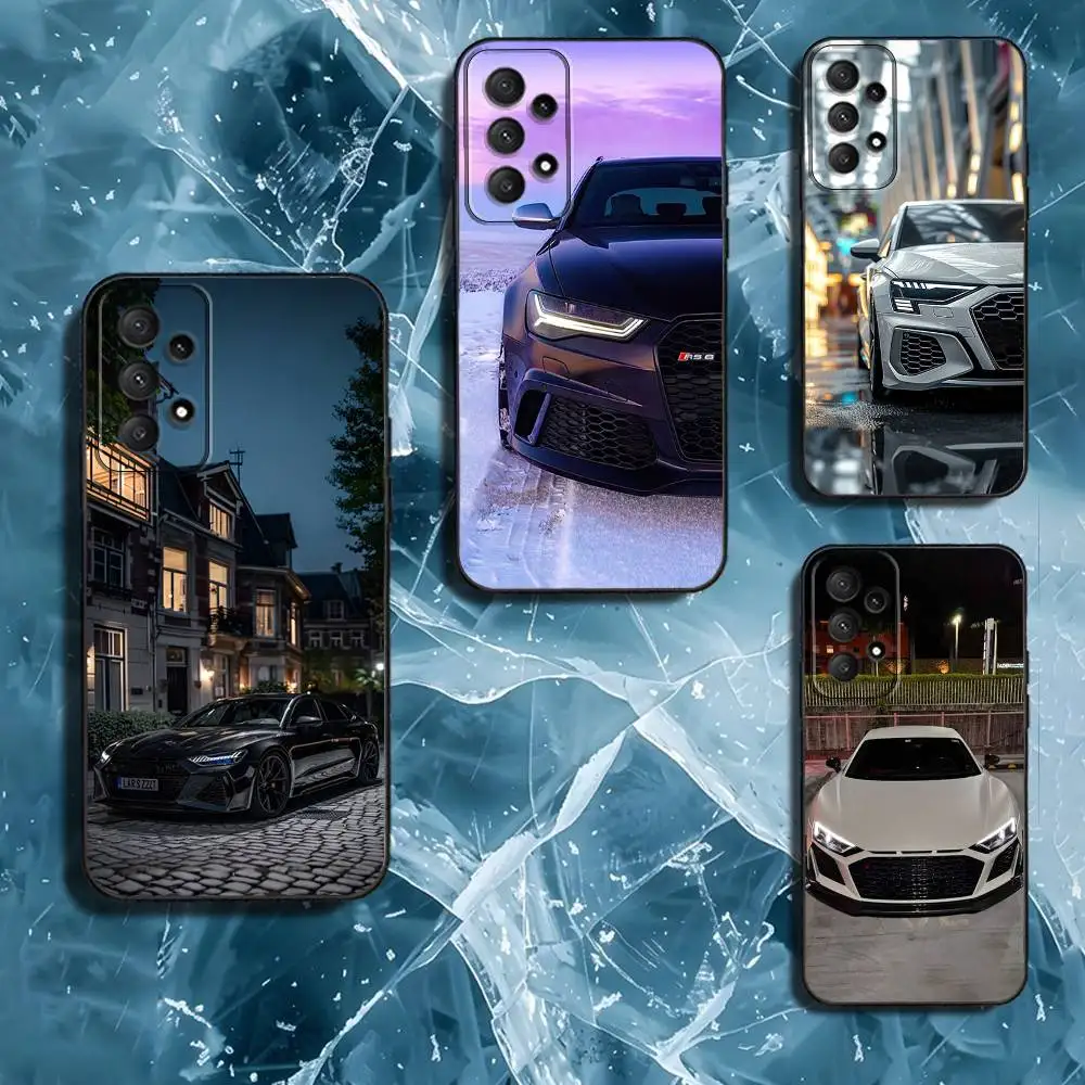 

Sports A-Au-di-s RS6 Car Phone Case For Samsung Galaxy A13,A21s,A22,A31,A32,A52,A53,A71,A80,Soft Black Shell