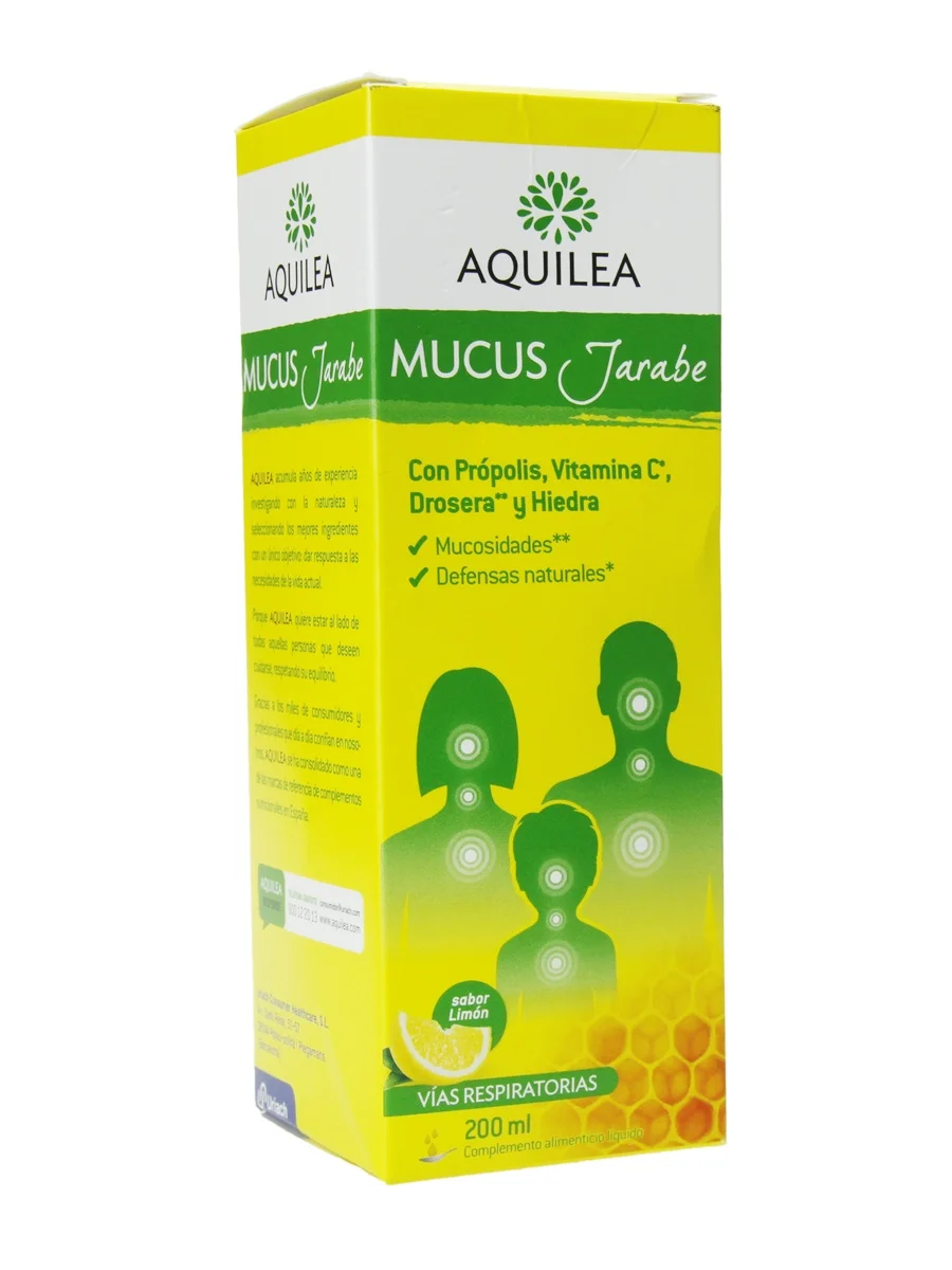 Aquilea mucus syrup lemon flavor 200 ml-with propolis, vitamin c, drosera and Ivy. For the whole family