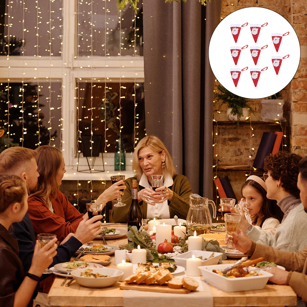 

8Pcs Xmas Fork Cutter Bags Non-Woven Fabric Christmas Cutlery Covers Table Decoration Xmas Party Forks Protection Holder