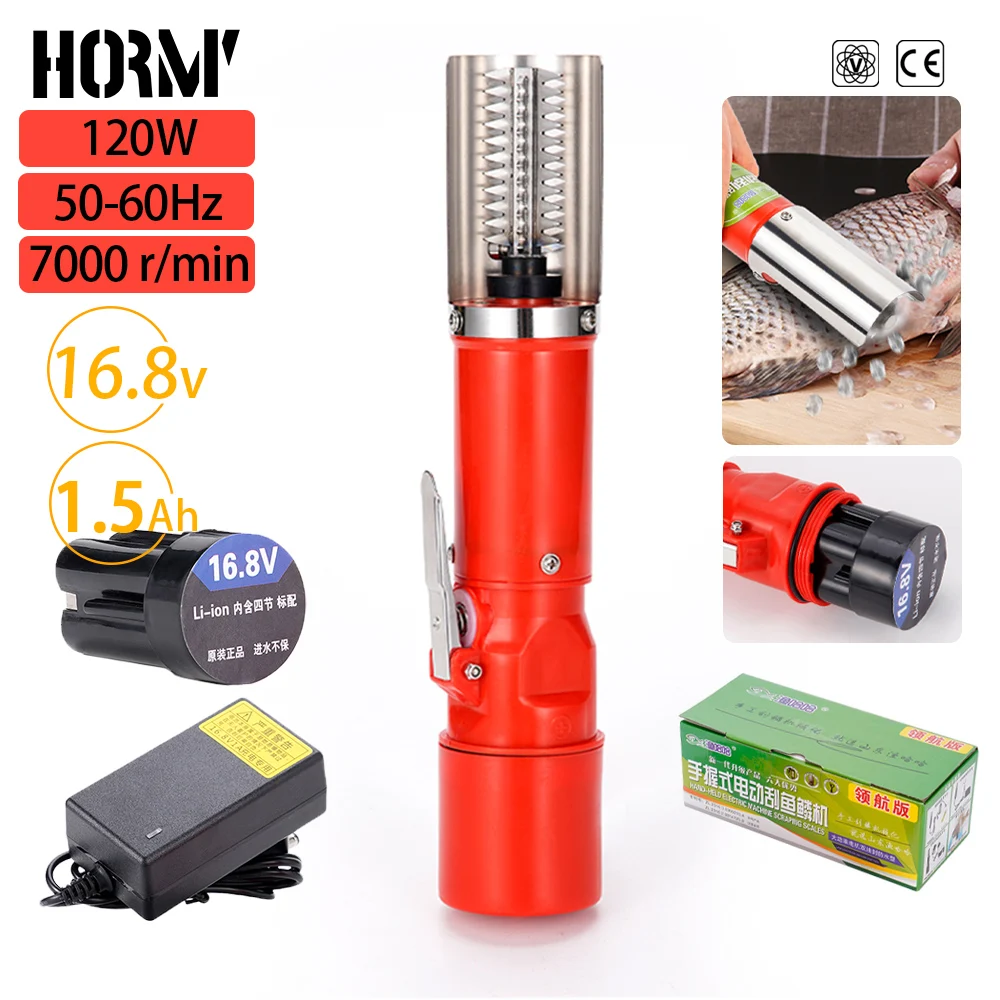 

96W Electric Fish Scaler Recharging Portable Fishing Scalers Cleaning Fish Remover Cleaner Descaler Scraper Seafood Tools
