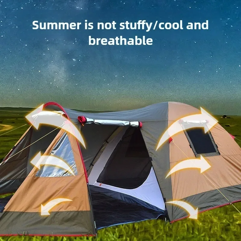 

Large Outdoor Thickened Sun Shelter Folding Portable Beach Shelter Camping Tents Lightweight Travel Tent Camping Equipment