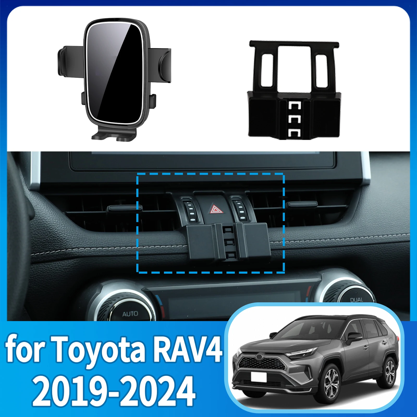 

fit for Toyota RAV4 2019-2024 RAV 4 XA50 Hybrid Phone Holder, Dashboard Screen Mount Bracket Easy Installation​​ Car accessoires