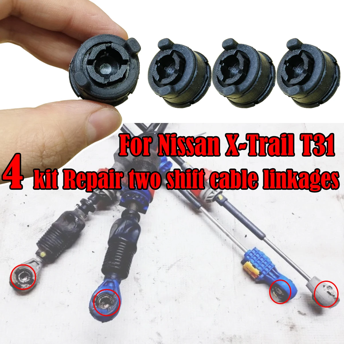 4kit Gear Shift Cable Linkage End Rod Bushing Connect For Nissan X-Trail T31 2007-2011 2013 Opel Agila A Suzuki Wagon R+ Solio