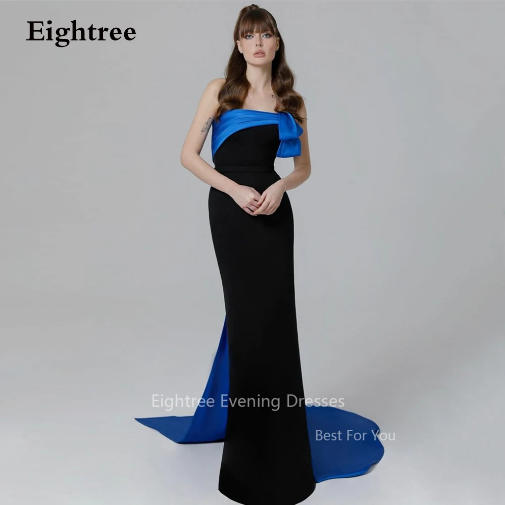 

Elegant Sheath Matte Satin Women Evening Dresses Long Train Formal Occasion Prom Party Gowns Satin Modern Celebrity Event Dress