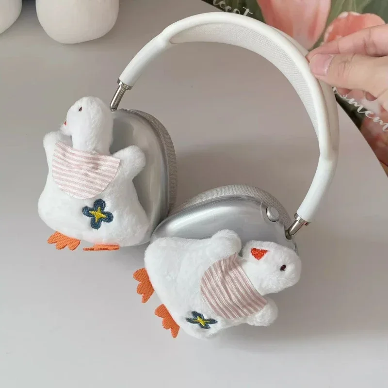 Original White Duck Y2K Airpods Max Headphones Case Cover Plush Customized Airpods Cases Headphones Accessories Decoration Gift