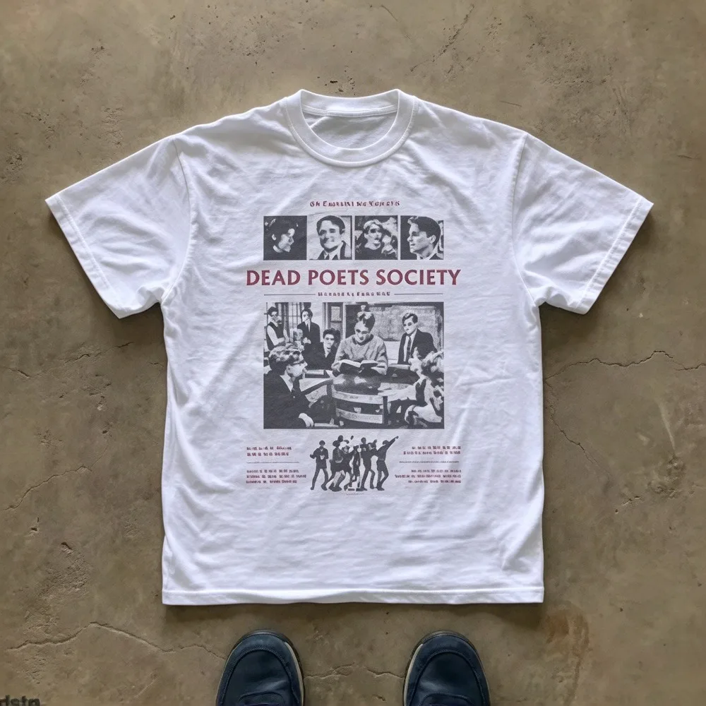 2026 New Dead Poets Society Tee Movie Poster Graphic T-Shirt Clothing Graphic Short Sleeve Shirt Unisex Men Women All-Season