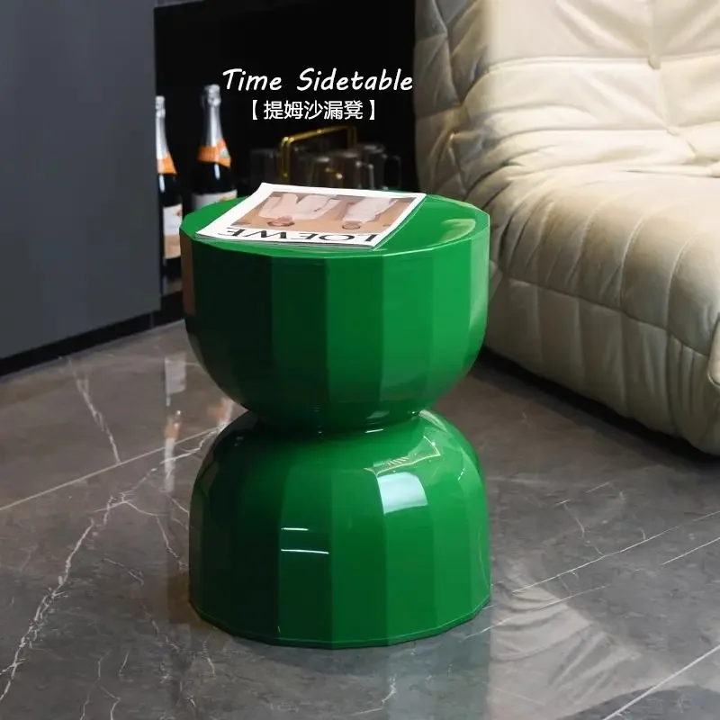 Nordic Timing Hourglass Coffee Table Creative Bedside Table Living Room Side Table Coffee Tables Multi-Functional Stool