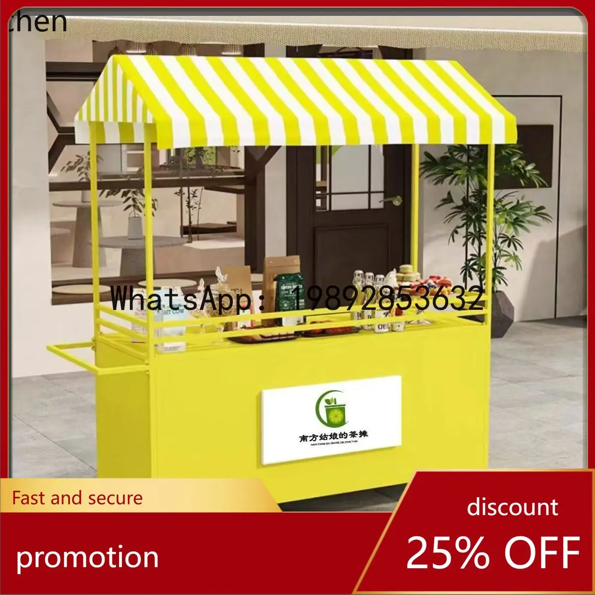 YFY  Street Stall Iron Art Flower Cart Night Market Stall Artifact Promotion Internet Celebrity Outdoor Snack Mobile Stall