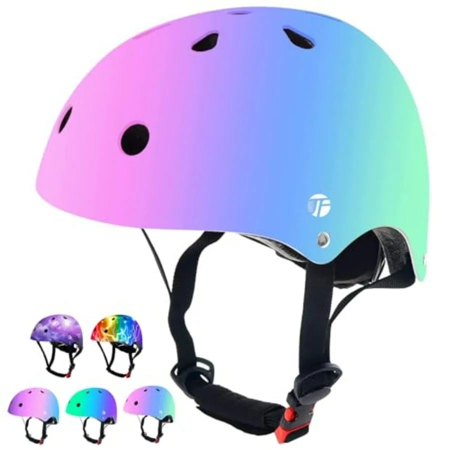 

Adjustable Color Gradient Toddler Bike Helmet for 3-5-8-14+Ages Girls Boys.Skateboard Bicycle Toddler Helmet 2-4 Years for Mult