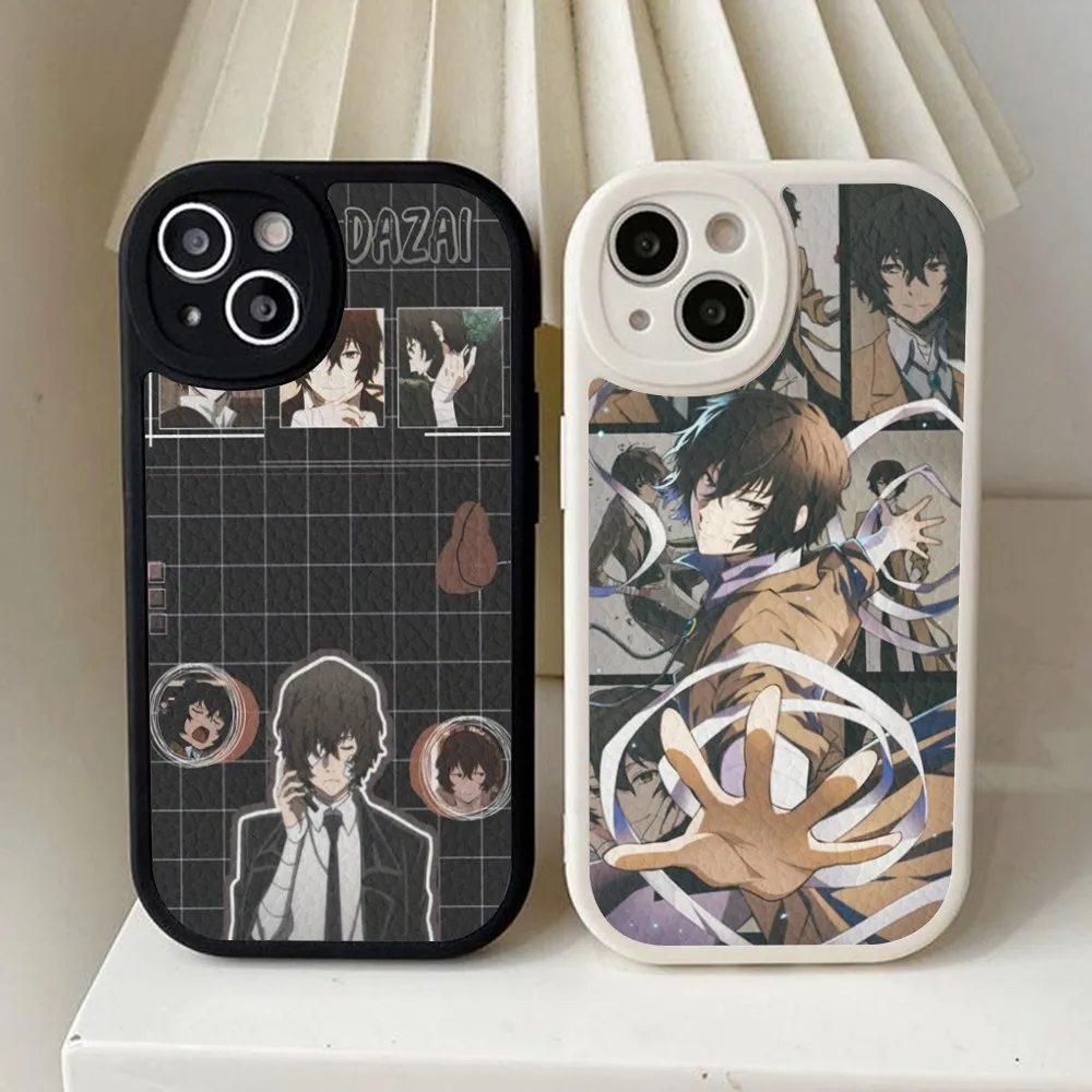 Anime Bungou Stray Dogs Dazai Osamu Phone Case Hard Leather For iPhone 16 12 Mini 11 14 Pro Max Xs X Xr 7 8 Plus Fundas