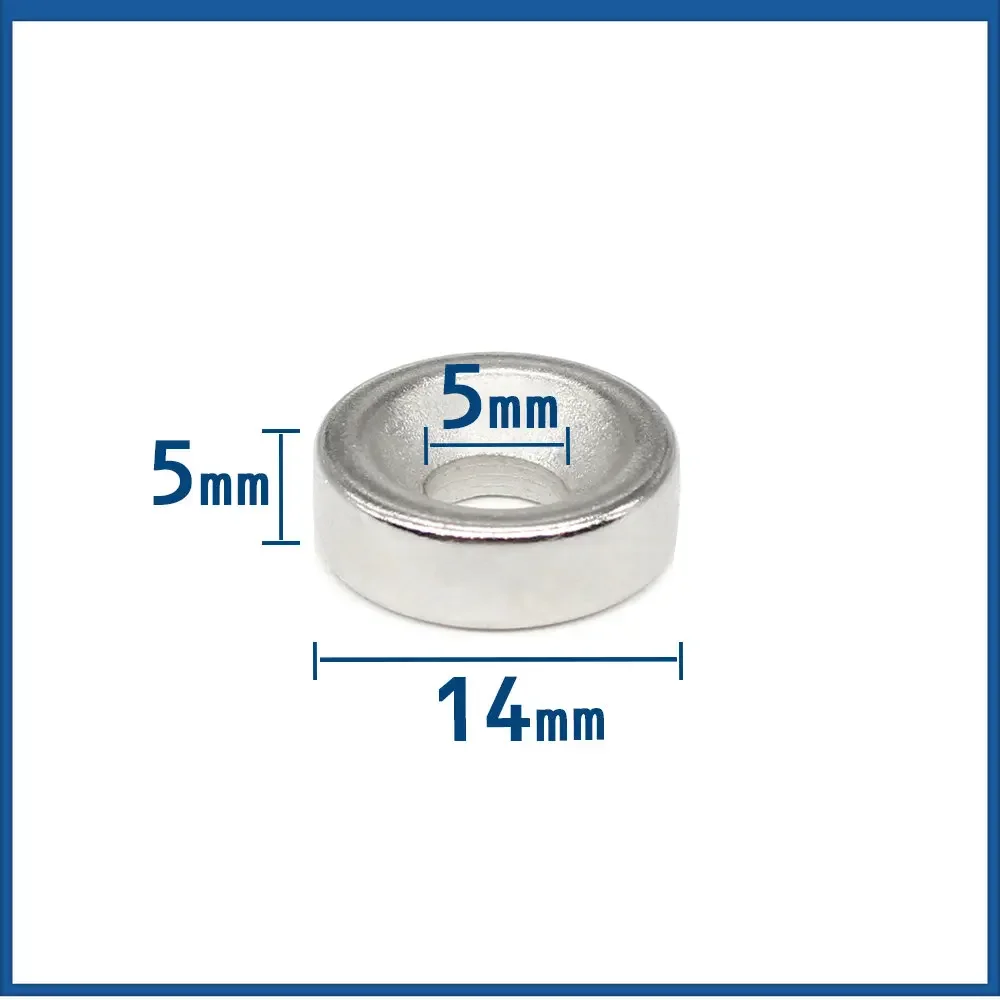 5/10/20/30/50/100PCS 14x5-5Disc Strong Powerful Magnets 14*5 Hole 5mm Countersunk Round Neodymium Magnet 14x5-4mm 14*5-5