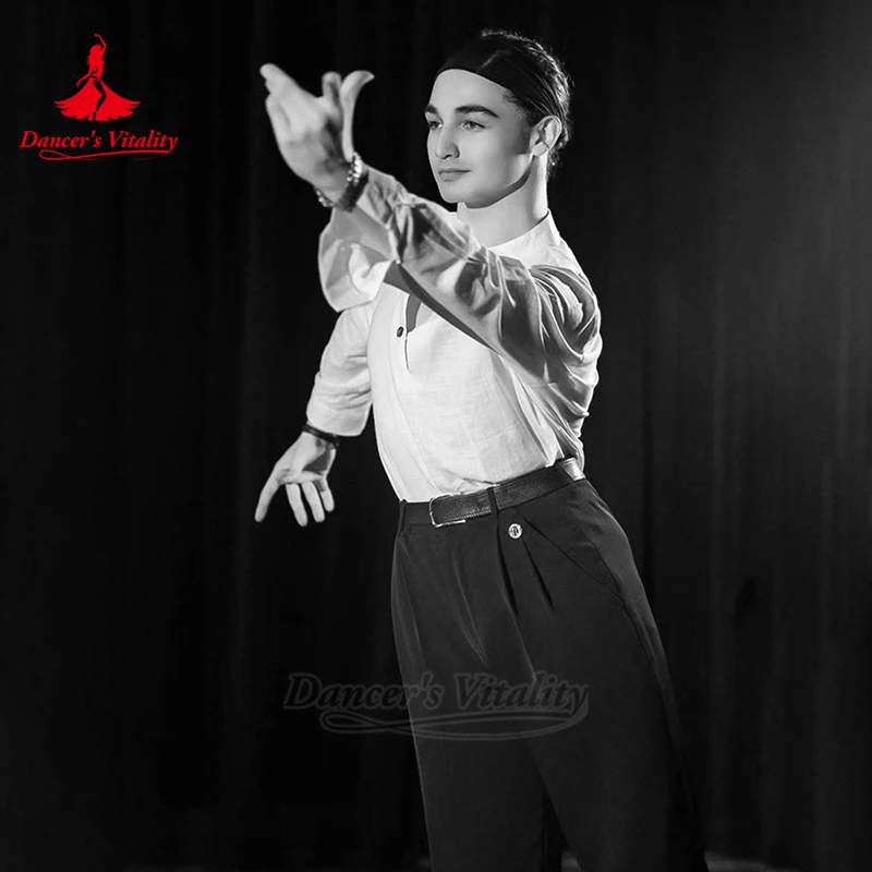 Chacha Rumba Professional Training Trousers Adult Men's Ballroom Dance Rumba Matching Practise Senior Clothing Dancer's Vitality