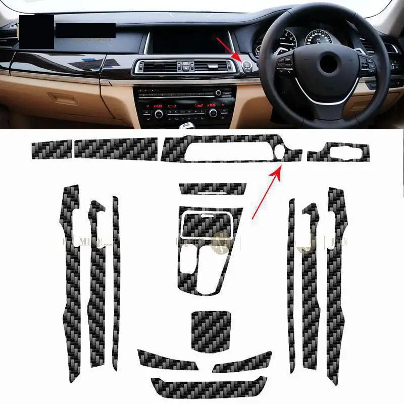 

Car interior carbon fibre Film 5DP ET Center console Anti scratch resist film For BMW F01 F03 F04 Series 7 2009-2015