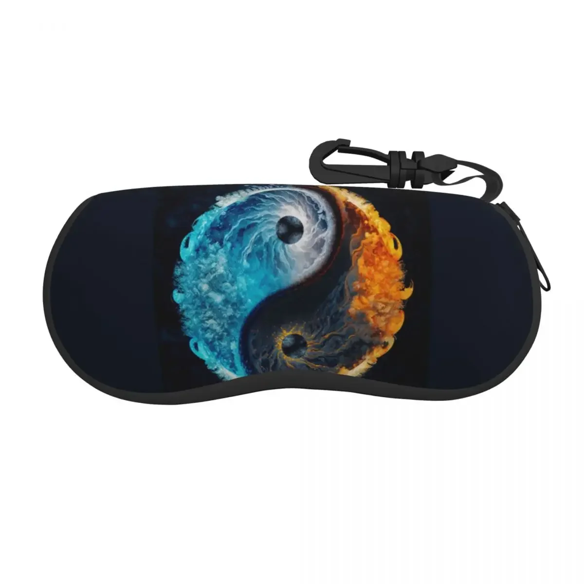 Glasses Case Fire And Ice Yin Yang Portable Zipper Glasses Case Unglasses Cover Glasses Storage Case