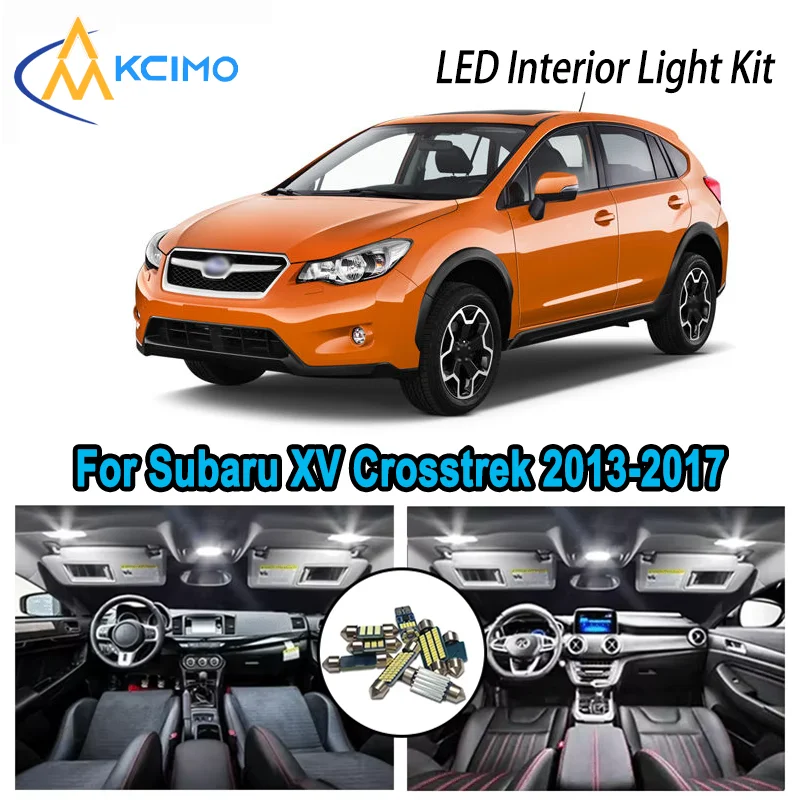 

For Subaru XV Crosstrek 2013-2017 2014 2015 Premium Bright LED Interior Dome Map Trunk Light Kit Car Led Lamps Canbus No Error