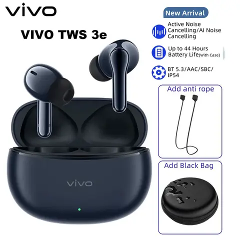 Original vivo TWS 3e Earphones Bluetooth True Wireless In-ear Long Battery Life Intelligent Active Noise Reduction Headphones
