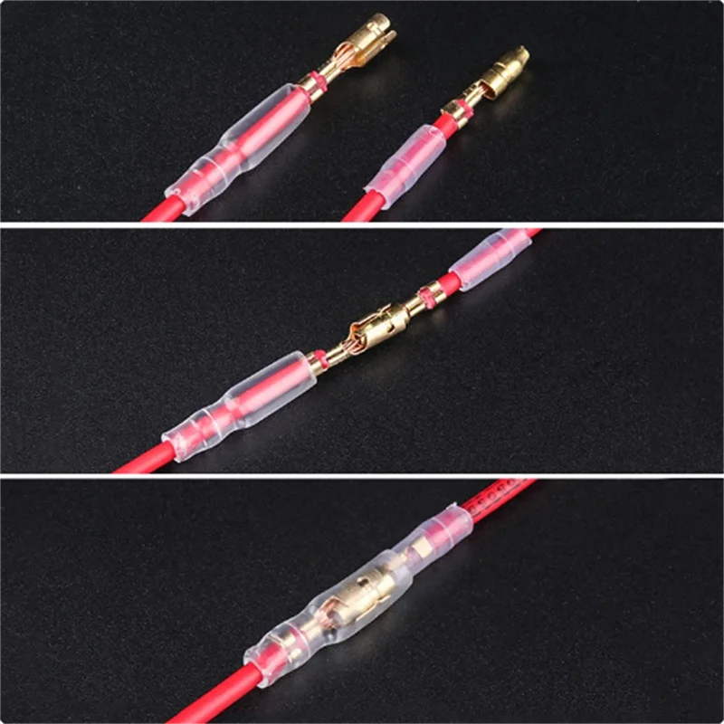 200PCS 4.0mm Female and Male Bullet Terminal Connector Gold Brass Wire Connector  Insulating Sleeves for Wire of 1.0mm to 2.5mm