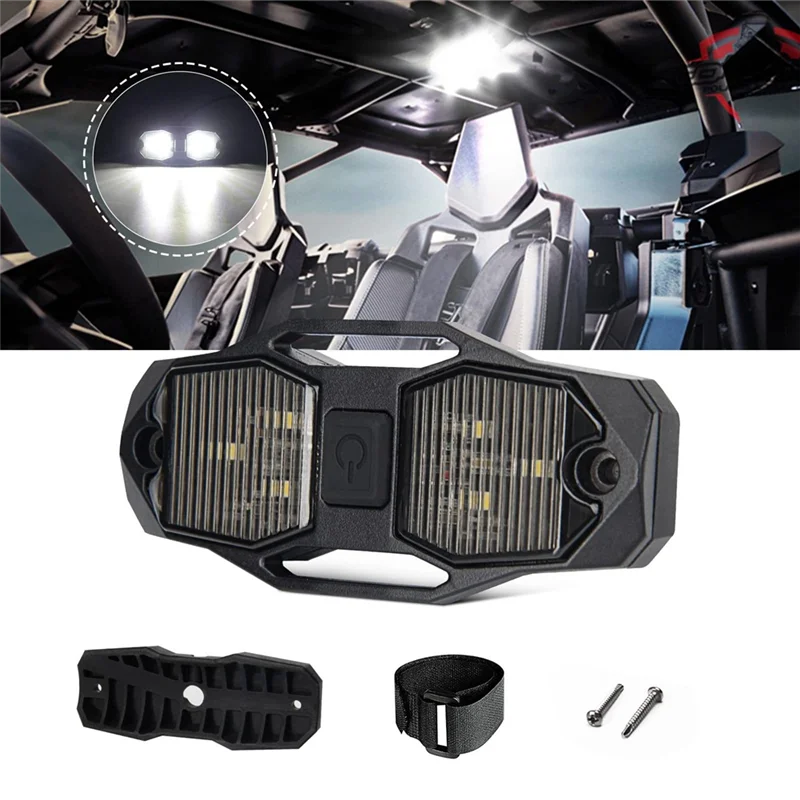 عادي أحمر أبيض ثنائي اللون LED قبة ضوء ل UTV لفة قفص فائدة ضوء مع التبديل ل بولاريس ل RZR 4WD ل Can-Am