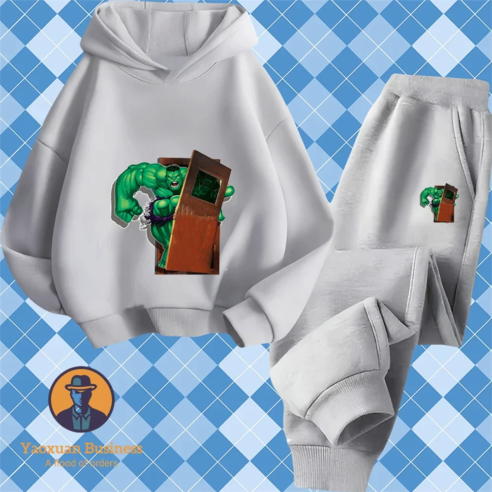 

Hulk Anime Print Pure Cotton Sports Tracksuit Autumn Winter Fashion Boys Girls Apparel